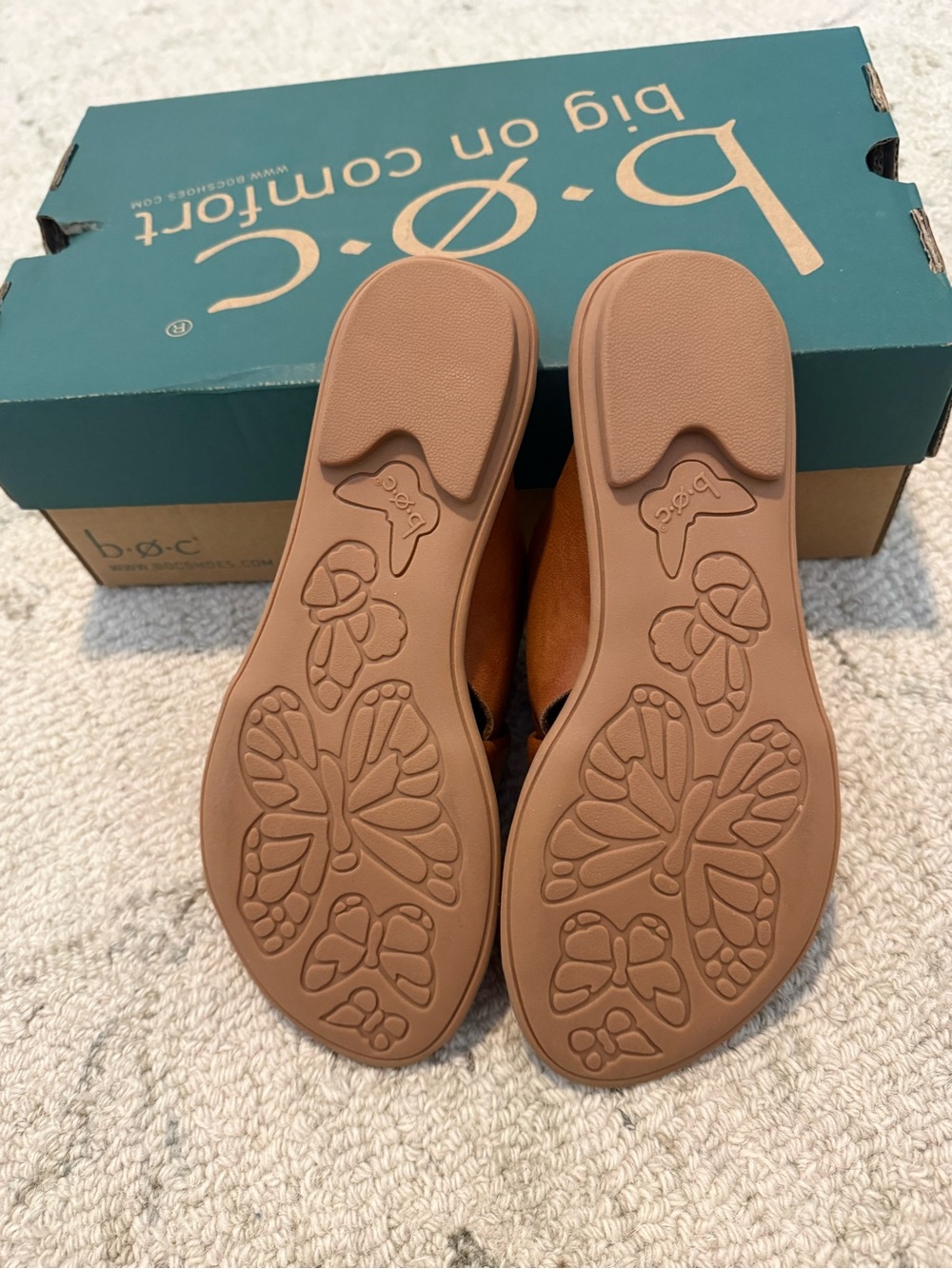 b.o.c. Tan Slip-On Leather Crossover Mules - Picture 6 of 6